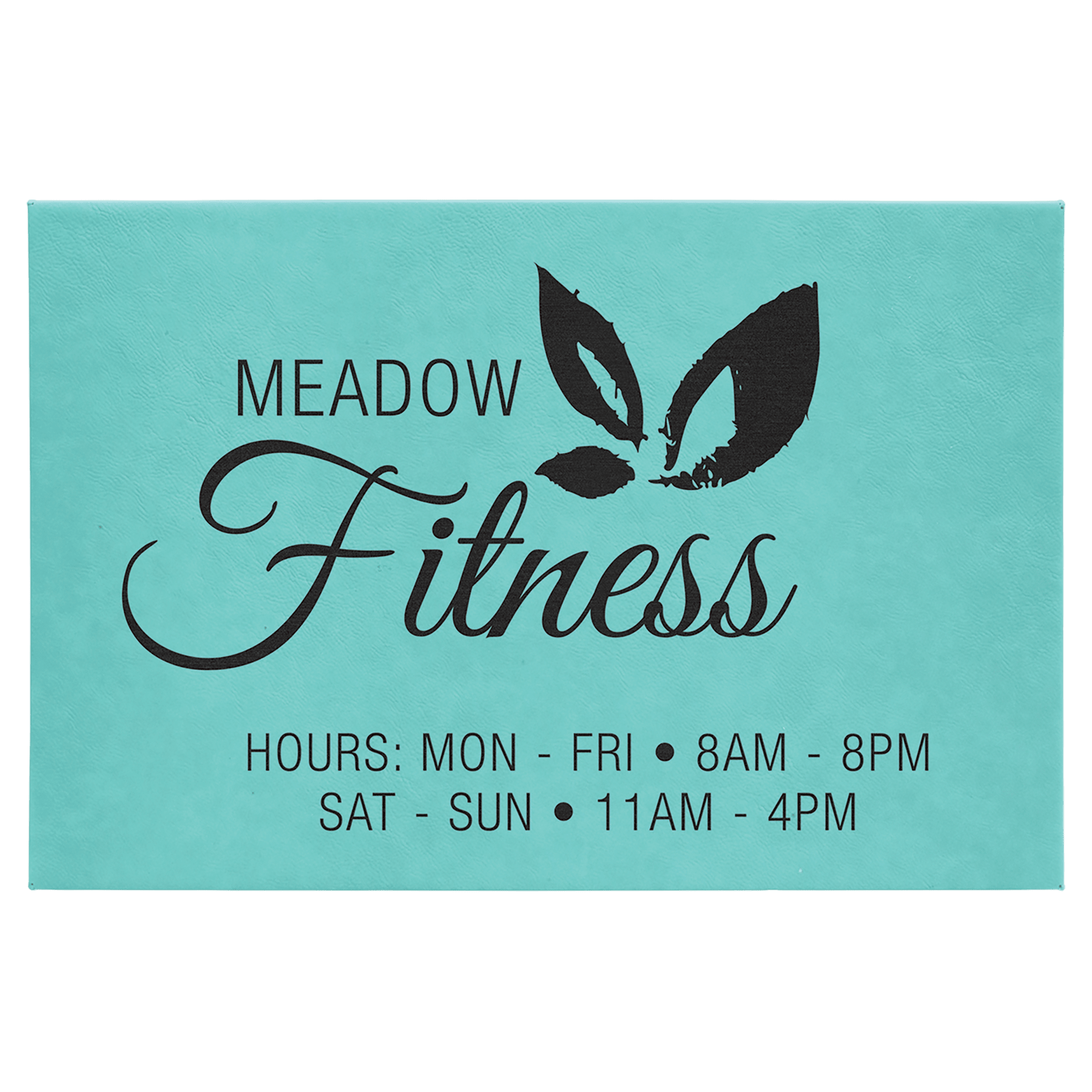 Teal 12" x 18" Laserable Leatherette Wall Decor with Sawtooth Hanger