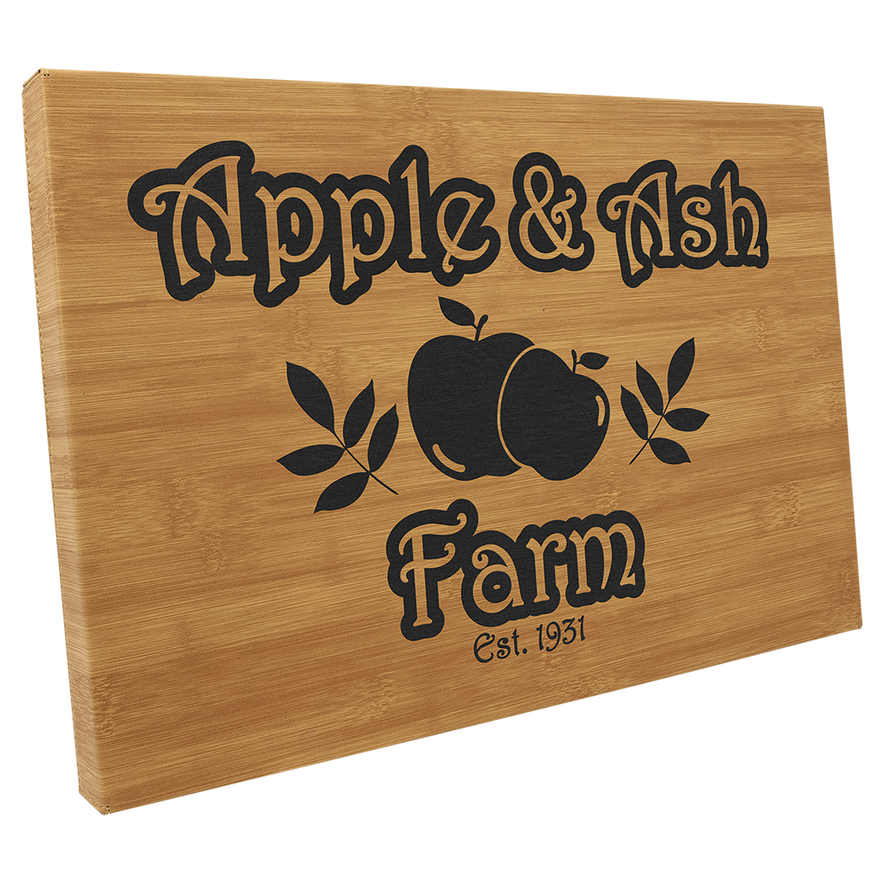 Bamboo 12" x 18" Laserable Leatherette Wall Decor with Sawtooth Hanger