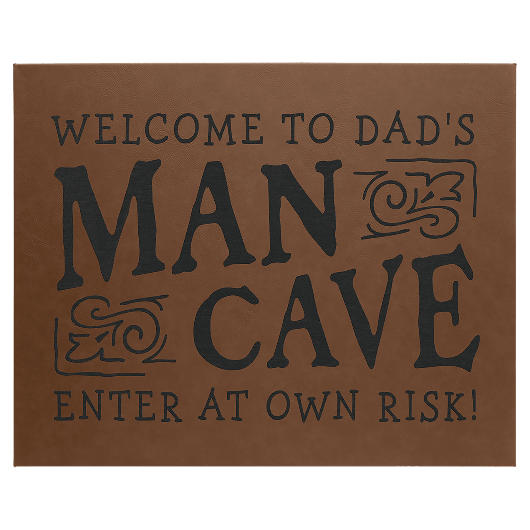 Dark Brown 16" x 20" Laserable Leatherette Wall Decor with Sawtooth Hanger