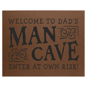 Dark Brown 16" x 20" Laserable Leatherette Wall Decor with Sawtooth Hanger