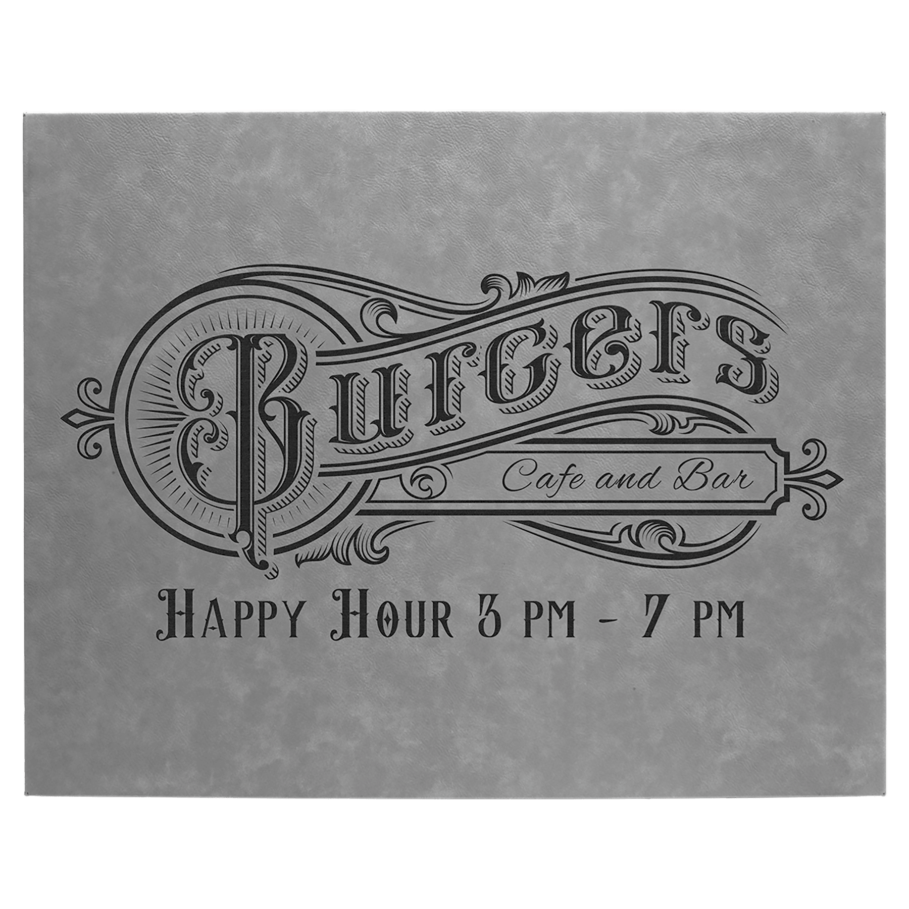 Gray 16" x 20" Laserable Leatherette Wall Decor with Sawtooth Hanger