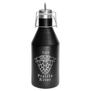 Black Polar Camel 64 oz. Vacuum Insulated Growler with Swing-Top Lid