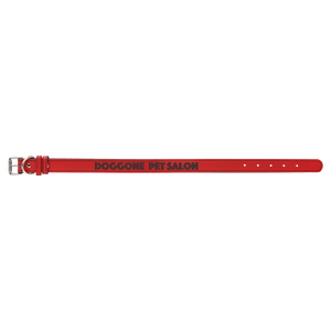 Red Large 23" x 1" Laserable Leatherette Dog Collar