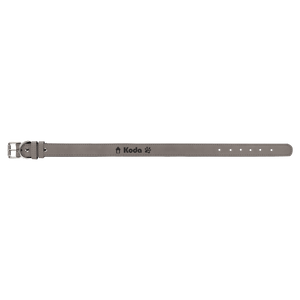 Gray Extra Large 27" x 1 1/4" Laserable Leatherette Dog Collar