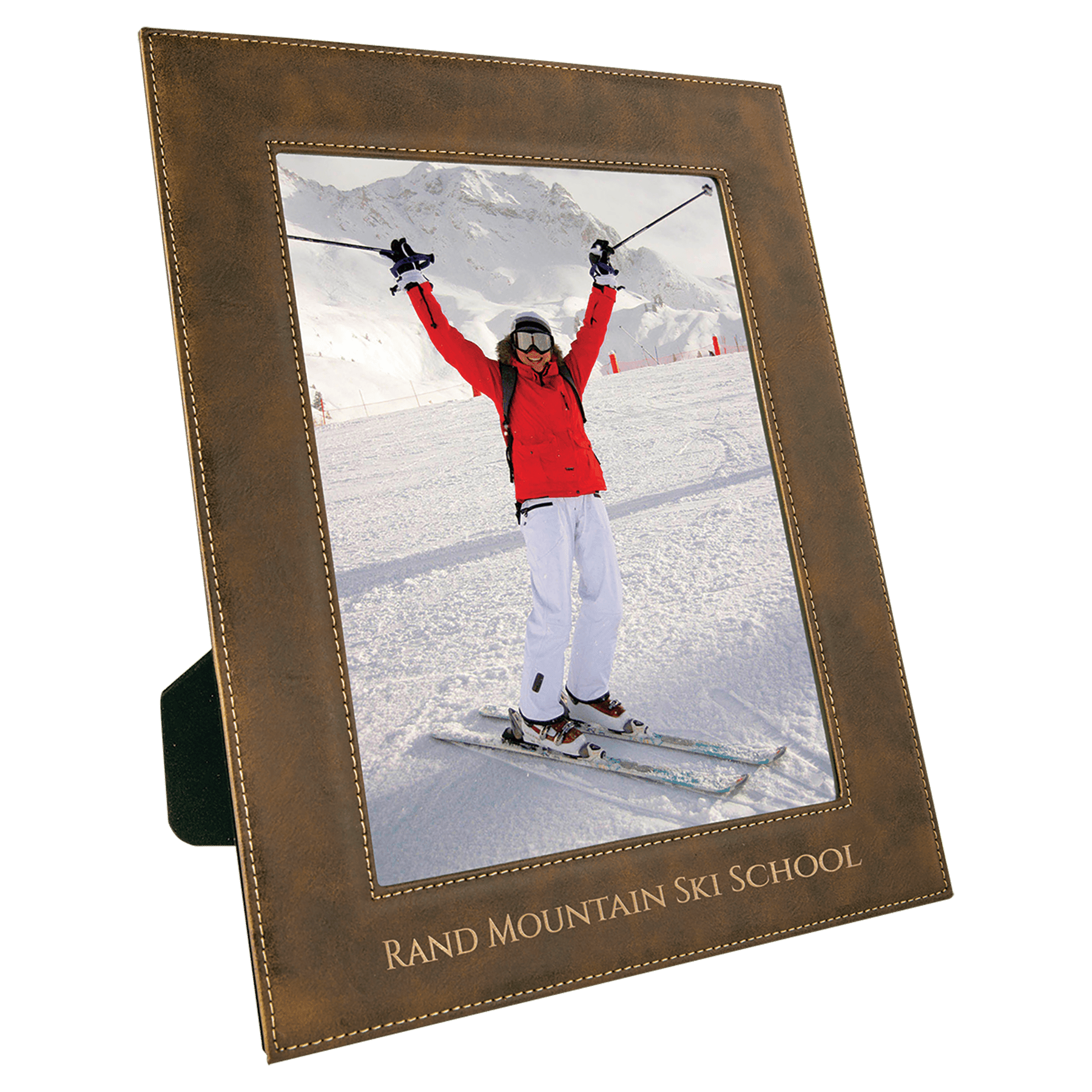 8" x 10" Rustic/ Laserable Leatherette Photo Frame