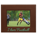 5" x 7" Football Laserable Leatherette Photo Frame