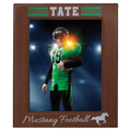 8" x 10" Football Laserable Leatherette Photo Frame