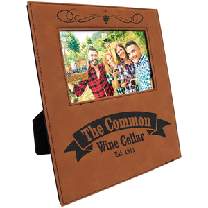 Rawhide 4" x 6" Leatherette Photo Frame with 4 1/4" x 7 7/8" Engraving Area