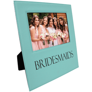 5" x 7" Leatherette Photo Frame with 4 1/4" x 8 7/8" Engraving Area