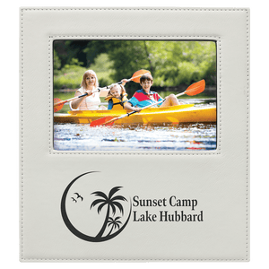 5" x 7" Leatherette Photo Frame with 4 1/4" x 8 7/8" Engraving Area
