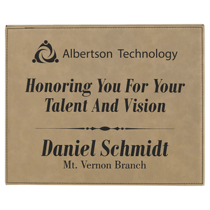 10 1/2" x 13" Laserable Leatherette Plaque