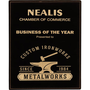 10 1/2" x 13" Laserable Leatherette Plaque
