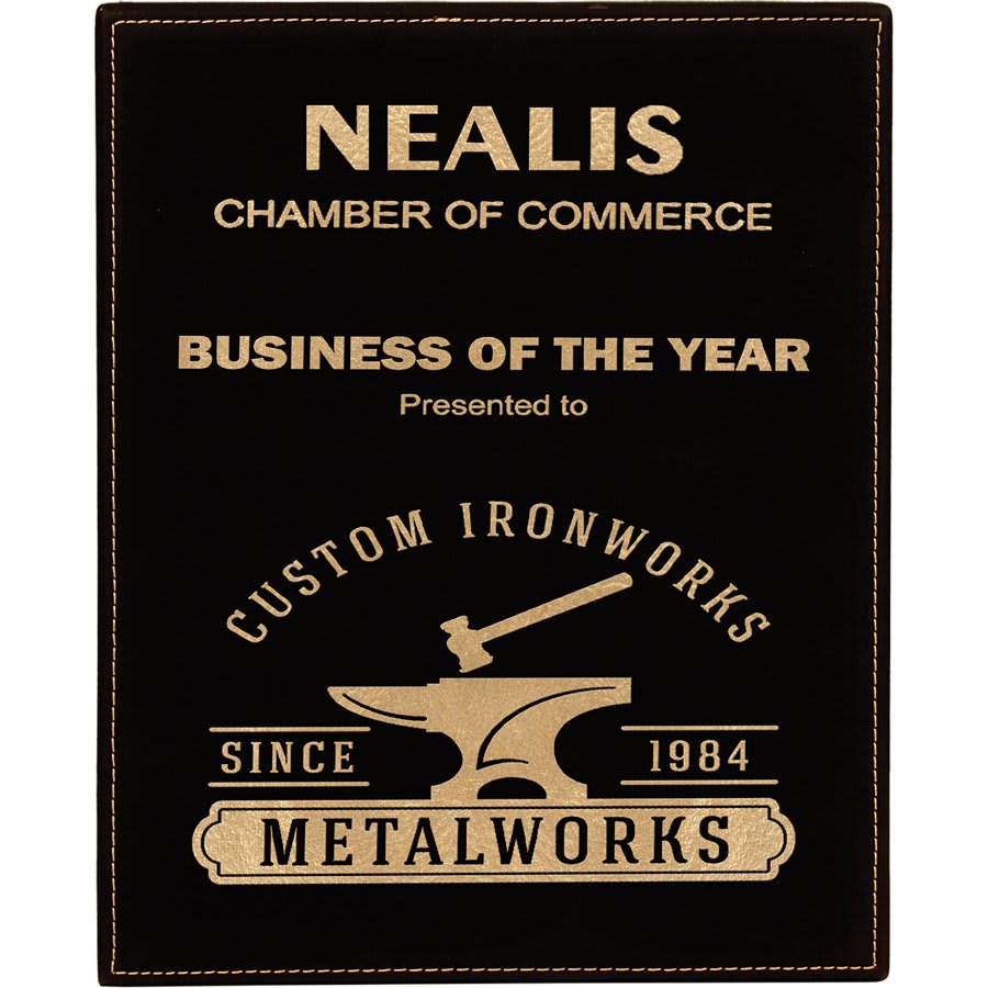 10 1/2" x 13" Laserable Leatherette Plaque