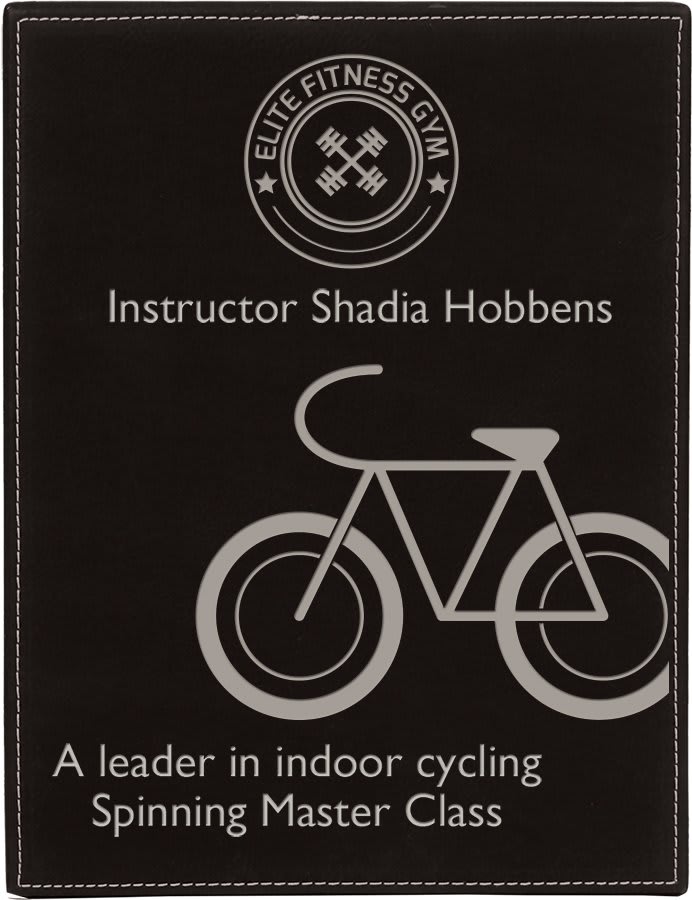 9" x 12" Laserable Leatherette Plaque