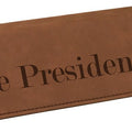 Dark Brown 8 1/2" Laserable Leatherette Desk Wedge