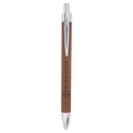 Dark Brown Laserable Leatherette Pen