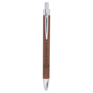 Dark Brown Laserable Leatherette Pen