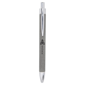 Gray Laserable Leatherette Pen