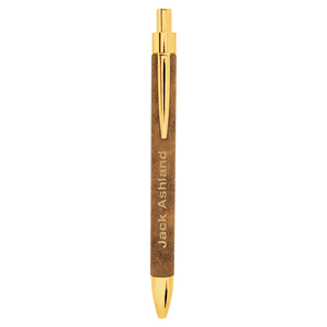 Rustic/Gold Laserable Leatherette Pen