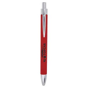 Red Laserable Leatherette Pen