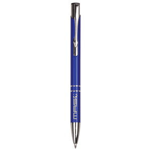 Blue with Silver Trim Laserable Pen