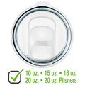 Slider Lid for 10, 15, 16, 20, Polar Camel Tumblers or 20 oz. Pilsners