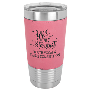 Pink Laserable Leatherette Tumbler with Clear Polar Camel 20 oz. Lid