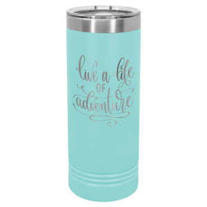 Teal Polar Camel 22 oz. Skinny Tumbler with Slider Lid