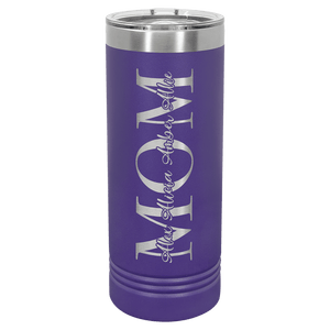 Purple Polar Camel 22 oz. Skinny Tumbler with Slider Lid