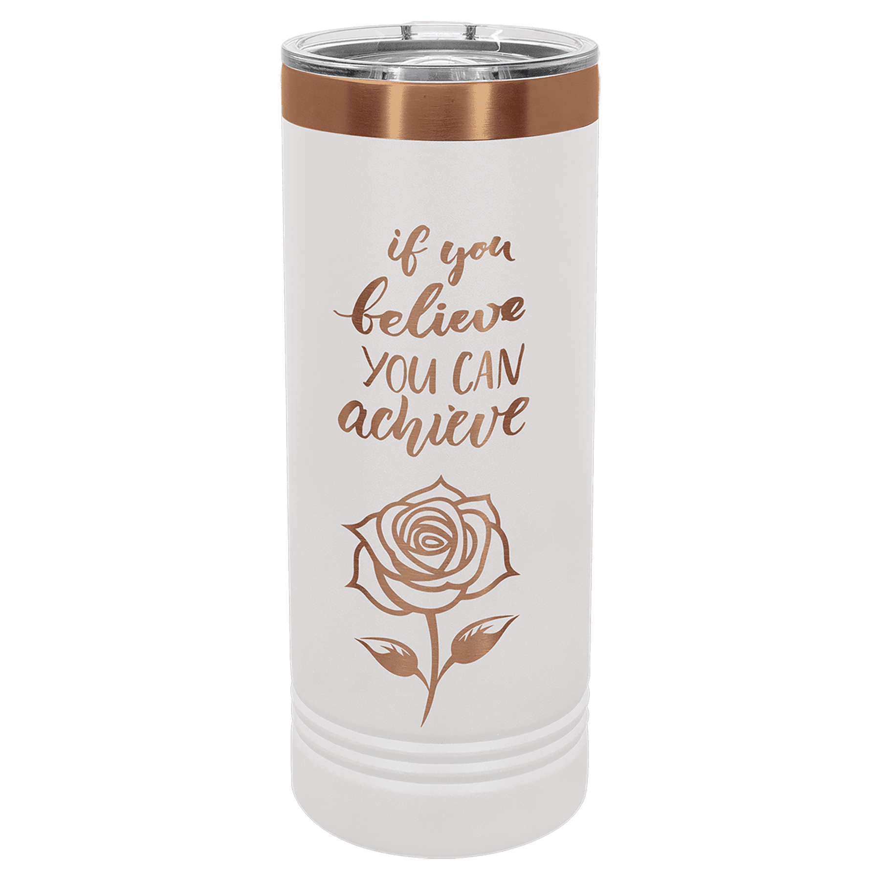 White/Rose Gold Polar Camel 22 oz. Skinny Tumbler