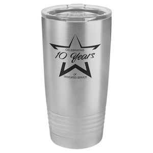 Stainless Steel Polar Camel 20 oz. Ringneck Tumbler with Logo Lid
