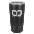 Polar Camel 20 oz. Full Black Ringneck Tumbler with Logo Lid