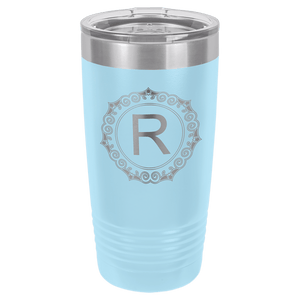 Light Blue Polar Camel 20 oz. Ringneck Tumbler with Logo Lid