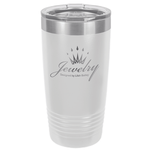 White Polar Camel 20 oz. Ringneck Tumbler with Logo Lid