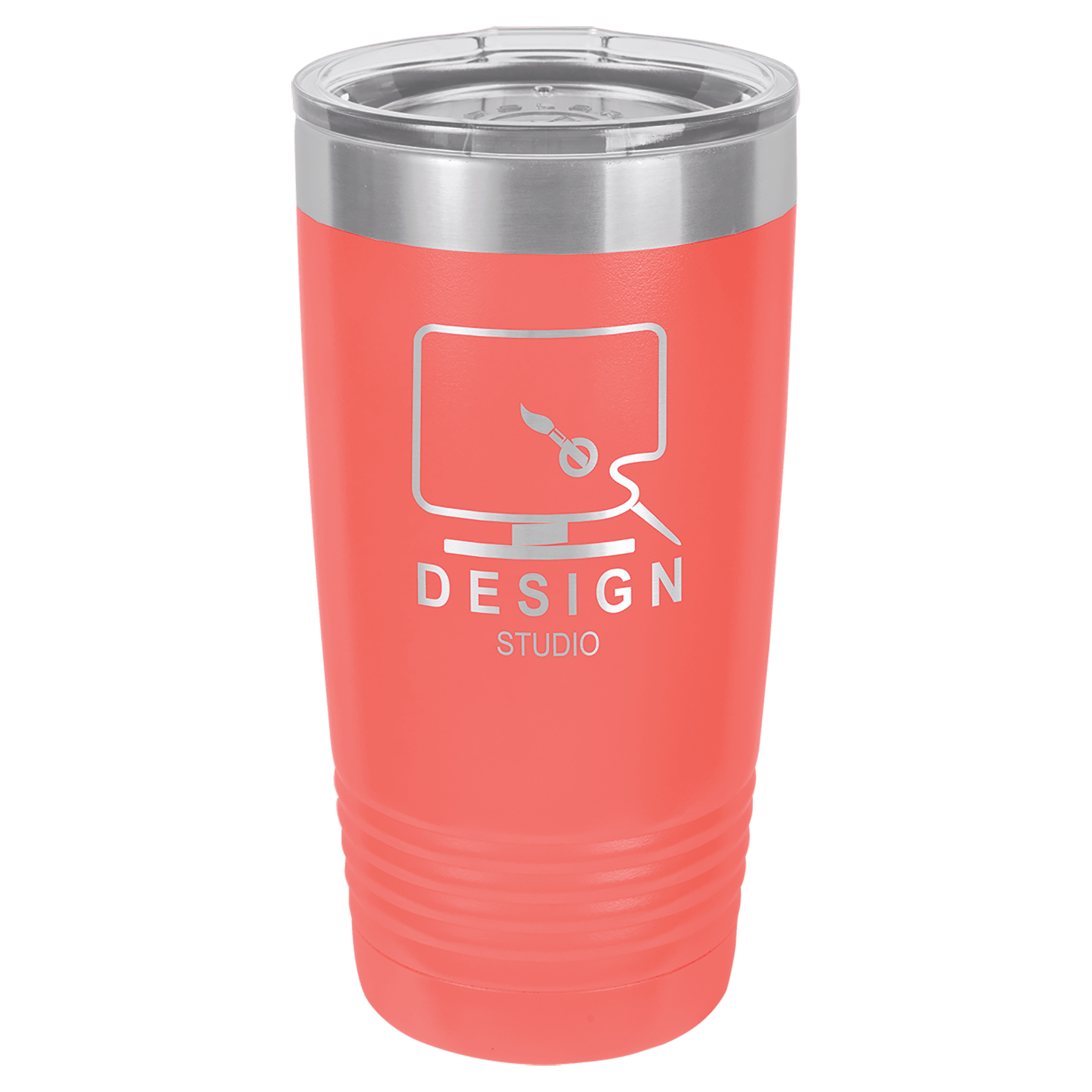 Coral Polar Camel 20 oz. Ringneck Tumbler with Logo Lid