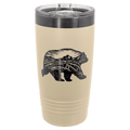 Polar Camel 20 oz. Warm Sand/Ghost Black ION-Plated Ringneck Tumbler with Slider Lid