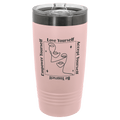 Polar Camel 20 oz. Blush/Ghost Black ION-Plated Ringneck Tumbler with Slider Lid