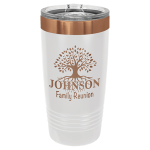 White/Rose Gold Polar Camel 20 oz. Ringneck Tumbler