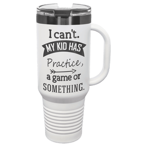 White/Ghost Black Polar Camel 40 oz. Travel Mug with Handle & Straw