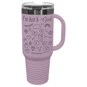 Moody Lilac/Ghost Black Polar Camel 40 oz. Travel Mug with Handle & Straw