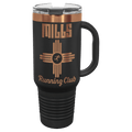 Black/Rose Gold Polar Camel 40 oz. Travel Mug with Handle & Straw