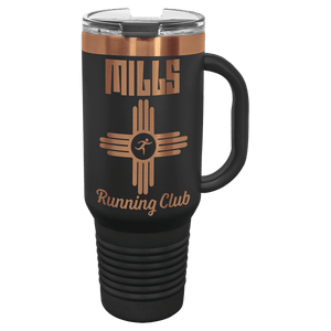 Black/Rose Gold Polar Camel 40 oz. Travel Mug with Handle & Straw