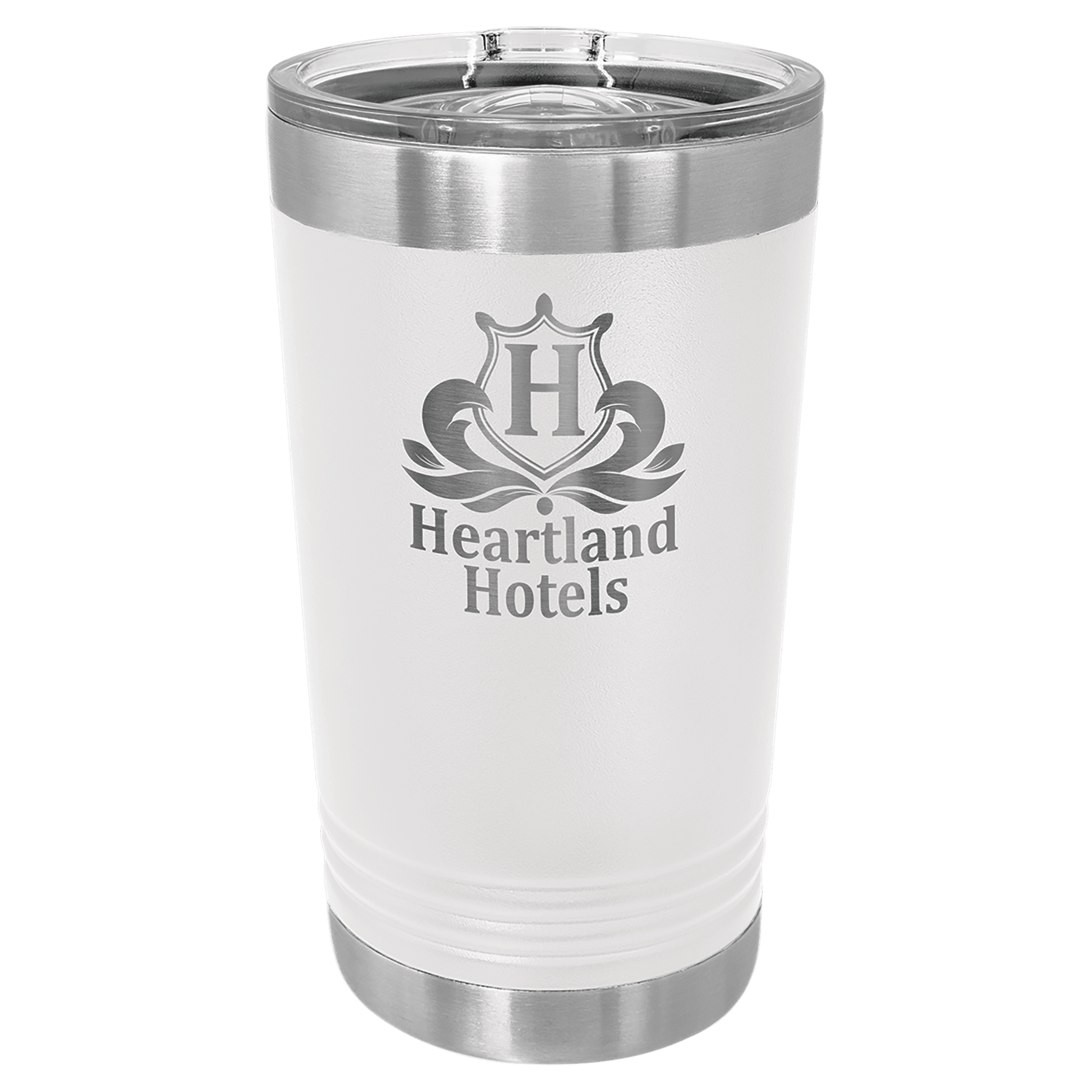 White Polar Camel 16 oz. Pint with Slider Lid