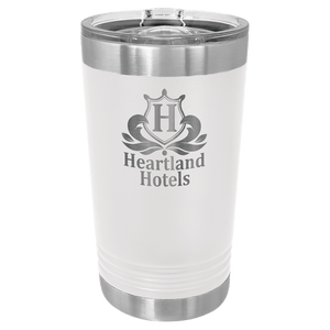 White Polar Camel 16 oz. Pint with Slider Lid