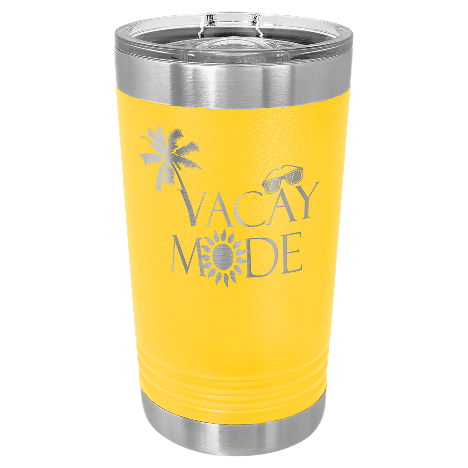 Yellow Polar Camel 16 oz. Pint with Slider Lid