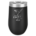 Black Polar Camel 16 oz. Vacuum Insulated Stemless Tumbler with Lid