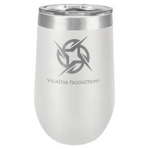 White Polar Camel 16 oz. Vacuum Insulated Stemless Tumbler with Lid