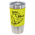 Softball Polar Camel 20 oz. Leather Tumbler with Slider Lid