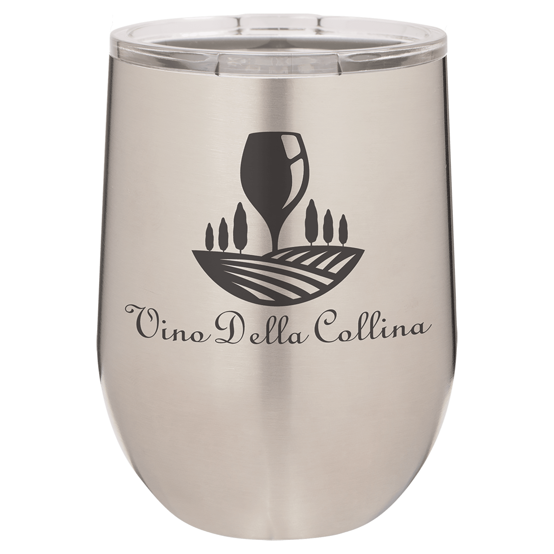 Stainless Steel Polar Camel 12 oz. Vacuum Insulated Stemless Wine Tumbler with Lid