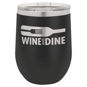 Black Polar Camel 12 oz. Vacuum Insulated Stemless Wine Tumbler with Lid